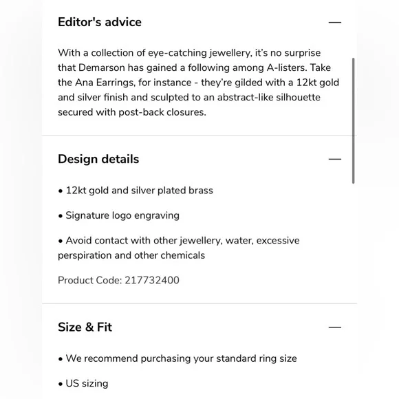 DEMARSON
Ana Two-tone Ring in 12kt Gold-plated Brass - Picture 3 of 10